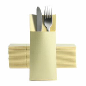 Cutlery case PUNTA cream napkin 38x32cm, 50 pieces