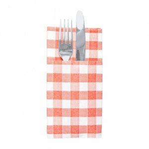 Cutlery case Vichy red napkin, 40x40cm, Like-Linen, biodegradable, 50 pcs.