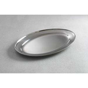 Meat and sausage platter - 600X420 Mm Oval, steel