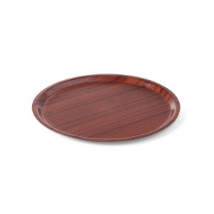 Non-slip wooden Tray - Round, with low edge Diameter 380 mm