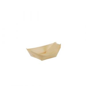 FINGERFOOD - wooden bowls 11xh.6,5cm "boat", 50 pieces