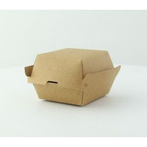 FINGERFOOD - mini box hamburger KRAFT 54x58x49mm, 50 pieces