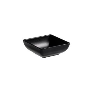 FINGERFOOD - bowl, square 7.5x7.5x2.7 black melamine