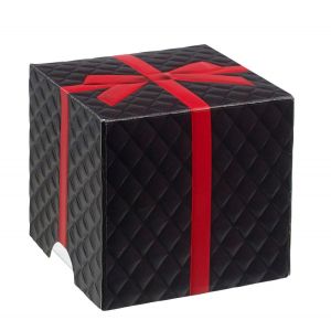FINGERFOOD - gift box 70ml black, square, 4.6x4.6x.4.4cm, 24 pieces
