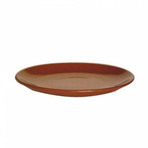 Clay plate diameter 23xh.2,7 cm terracotta