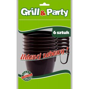 GRILL & PARTY - brown cups, 6 pieces