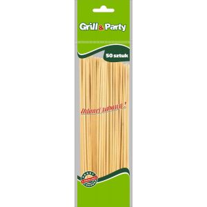 GRILL & PARTY shashlik sticks, short, 50 pieces