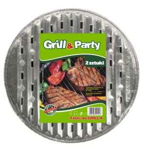 GRILL & PARTY - tacki aluminiowe okrągłe op. 2 sztuki