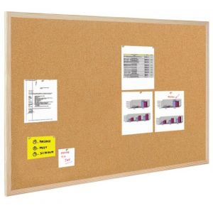 Cork Notice Board BI-OFFICE, 120x90cm, wood frame