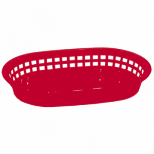 Serving basket red large 28x17,5x4cm, 12 pcs