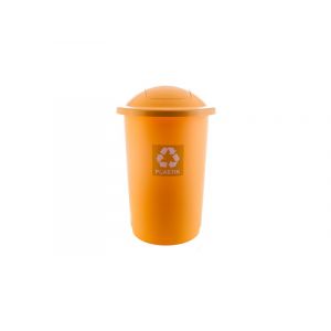 TOP BIN waste bin for separate collection 50L with tilt out flap yellow