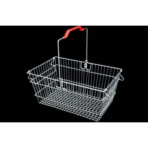 Metal galvanised shopping basket 20l