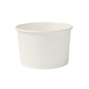 White cup for ice cream, desserts 125ml biodegradable coated PLA diameter 85mmxh.52mm, 50 pieces