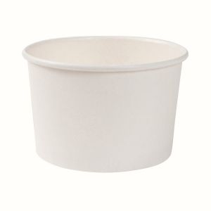 Cup for ice cream white 150ml diameter 9cmxh.5,7cm biodegradable, PLA-coated, 50 pieces