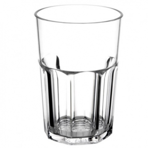 LONG LiFE RETRO glass 490ml, crystal glass, dia.9xh.13cm, unbreakable made of polycarbonate, 12 pieces
