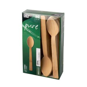 Bamboo spoon 170mm PURE, 50 pieces