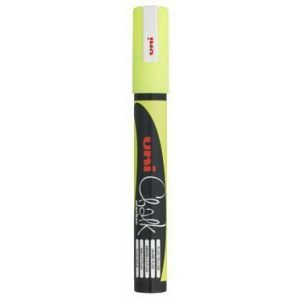 UNI CHALK chalk marker PWE-5M yellow round tip - writing line thickness: 1,8 - 2,5 mm (c/6)