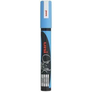 UNI CHALK chalk marker PWE-5M blue round tip - writing line thickness: 1.8 - 2.5 mm (c/6)