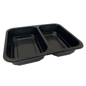 T B 227/178/2 H45 G sealing container, 80pcs capacity 1150ml height 4,5cm, black, bipartite, smooth, ANIS (k/4)