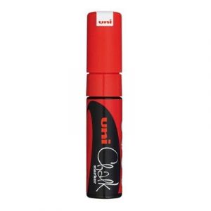UNI CHALK PWE-8K red chalk marker cut-off tip - writing line thickness: 8 mm