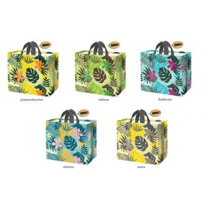 EKO shopping bag MONSTERA mix colors 36l 45x20x40 (k/100)