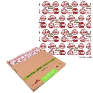 Semi-parchment paper, 40x38 cm, white, printed: Best Kebab, greaseproof, 500 sheets