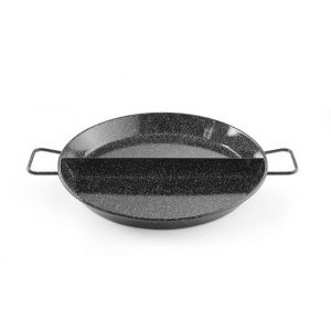 Paella pan divided in two 420 mm dia 