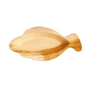 PURE plate made of palm leaves FISH 24x11x2,5cm, 25 pieces