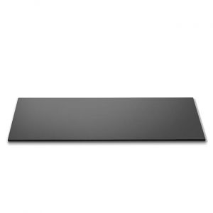 Straight black tempered glass plate
