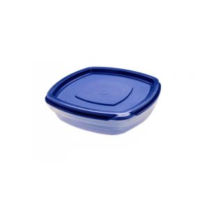 Pojemniki do żywności wielorazowego użytku 0,5 L, przezroczysty z niebieską pokrywką, cena za 1 sztukę