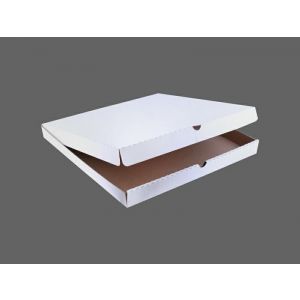 Pizza box 37x37xh.4cm white-grey Wave E straight horns TnP, 100 pieces