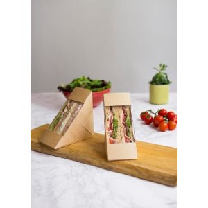 Box sandwiches kraft 85mm, window PLA