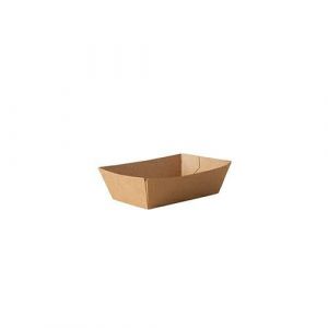 PURE brown tray Kraft 87x52x32mm coated PLA, 50 pieces