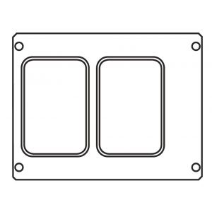 Frame, tray matrix AG02 1309/CL double 135x95 TnP