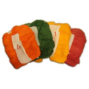 Mesh sleeve 38cm/100m for fruits and vegetables colour: orange