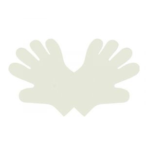 Gloves PLA size M white 100% biodegradable 100 pieces