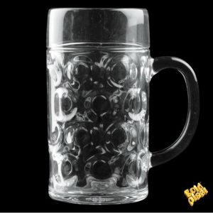 DRINK SAFE kufel do piwa 1000ml krystali czny śr/wys: 10,5/20 cm SAN op.6szt WIELORAZOWE