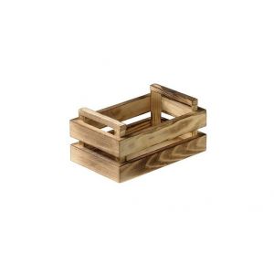 Mini-skrzynka drewniana 13,5 x 8,5 x 6,7 cm przypalana