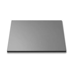 Black plate of tempered glass quadra