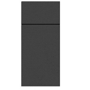 Cutlery case napkin PUNTA black 50pcs, 1/8 size 38x32cm (k/32)