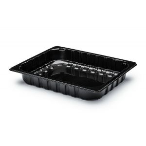 Delicatessen container, PP for welding 324x264x5cm, black, not divided, 100 pieces