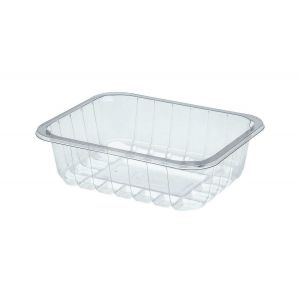 Welding delicatessen container PP 205x160x60mm transparent, undivided, ribbed, 540 pieces