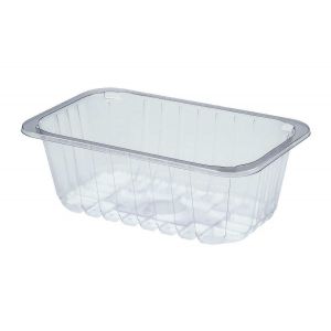 Welding delicatessen container PP transparent 1650ml, undivided 230x144xh.80mm, ribbed, 480 pieces