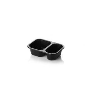 Small Catering container for welding black 160x112x45, 2-chamber, 420ml price per package 900pcs