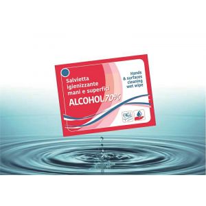 Wipes for the disinfection of surfaces and hands with alcohol, 70x90mm, pkg. 400pcs. (k/12)