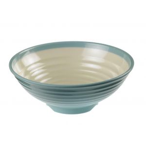 Round bowl bicolor blue/white melamine, diameter 25.5x(h)11cm, 1 pcs. (16)