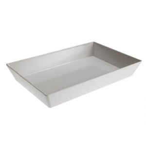 Rectangular tray Le Perle white high melamine 45x30x7.5cm