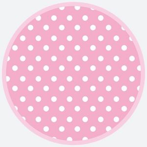Paper plate GENERAL 180 mm Dots design No. 038307 Pink Dots, 8 pcs