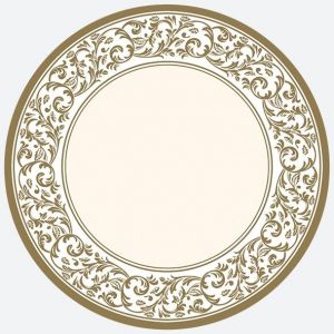 Paper plate GENERAL 227 mm dia. pattern no. 000802 Rocco Pattern, 8 pieces
