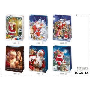 Decorative bag T5 Christmas set no 42, dimensions 230x320x110, price per pack of 10pcs